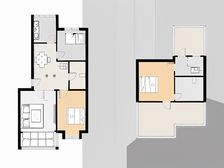 新港城复式带楼顶花园有南北两大露台