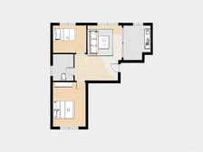 泉水D2区 两室 南北通透 明卫 无遮挡采光足