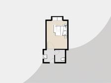 美航花园 1室1厅 北