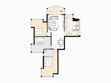 端户三面采光户型方正出行很便利三号地 铁旁