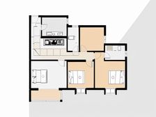 三居室明厨明卫近地铁落地窗