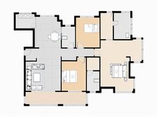 稀有双阳台,沿河景观房,坐看别墅绿化