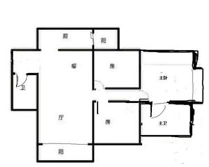 广通山庄3室2厅2卫 南北通透 精装修 舒适楼层