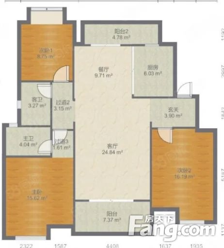 中海锦苑誉府130平电梯洋房6楼毛坯飞机3室2厅有车位