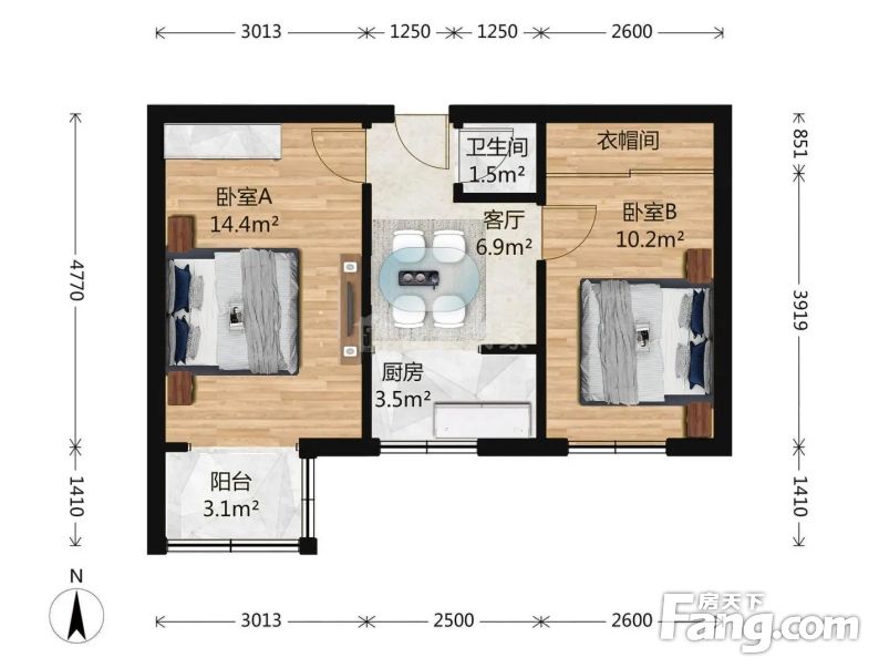 朝阳公园,地铁14号线10号线,双南两居,采光好,无遮挡