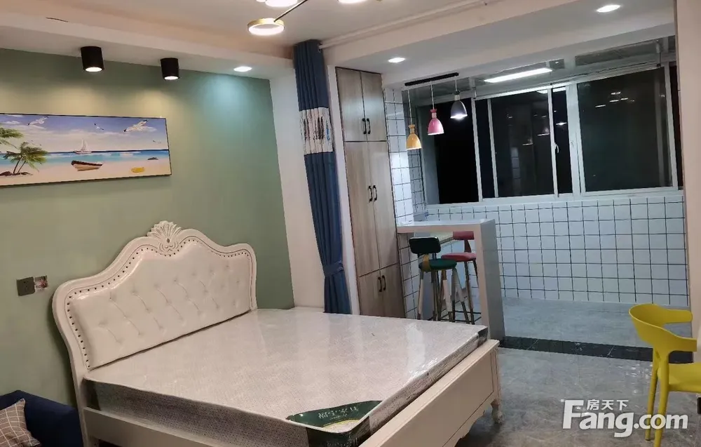 杨镇小区，精装一室独卫带阳台.可做饭，家电齐，配套全拎包入