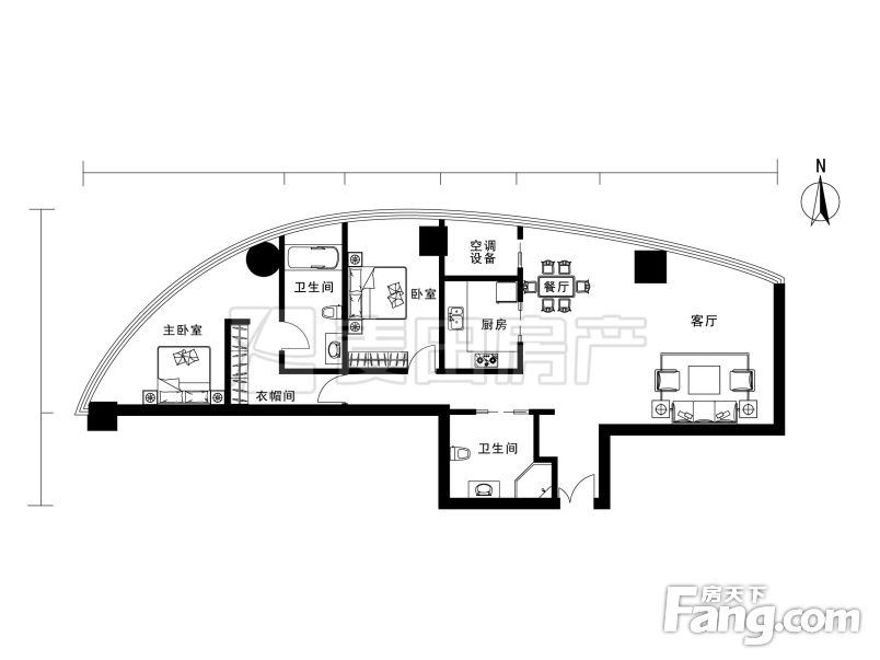 出售三里屯soho2室西北向简装修