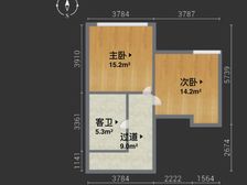 青苹果商务广场2室2厅2卫东南朝向73.0万元/套出售