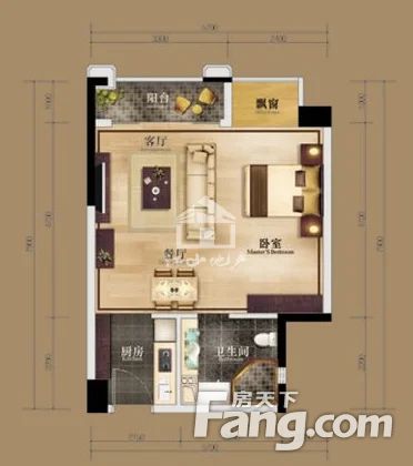 美泉16121房1厅85万