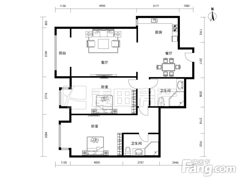 出售林奥嘉园2室西简装修