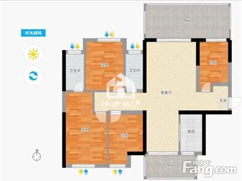 融创青溪府4房2厅116万