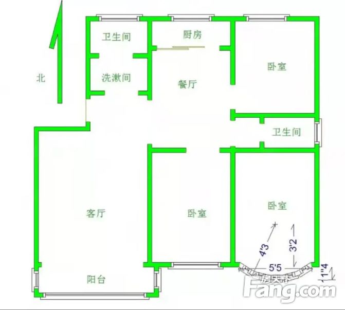 3室2厅 南北 豪华装修,保定莲池河北小学秀兰城市花园二手房 三室