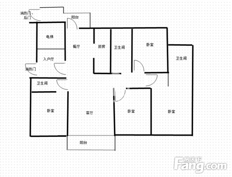 绿地中央广场一期4房2厅280万