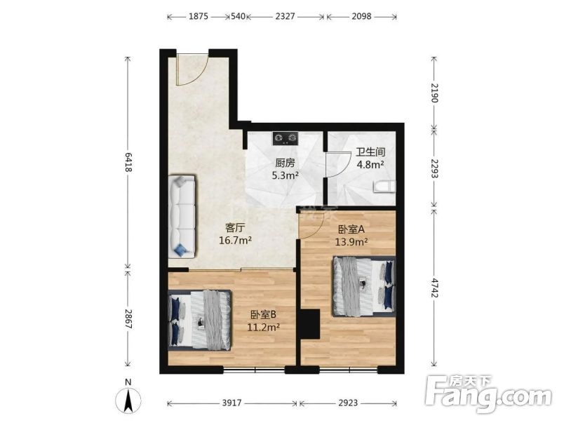 北京朝阳亚运村亚奥观典国际公寓二手房 两室 - 房天下
