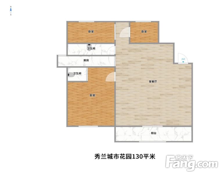 秀兰城市花园三组团 3室2厅 南北 简装,保定莲池河北小学秀兰城市花园