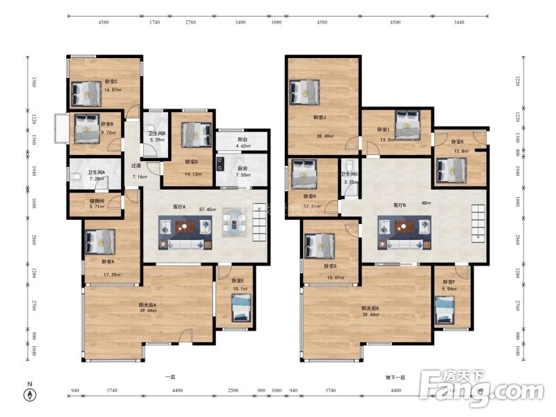 常青藤二期,花园洋房,下跃豪华装修,实际面积400平