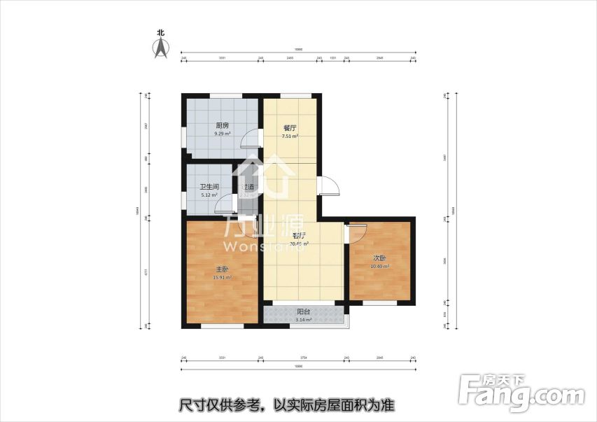 江油万通华府106户型图图片