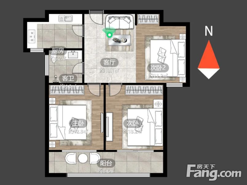 常州武进牛塘聚湖半岛二手房 两室 - 房天下