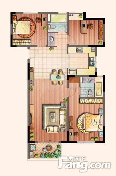 仁恒g53公寓3室2厅精装修