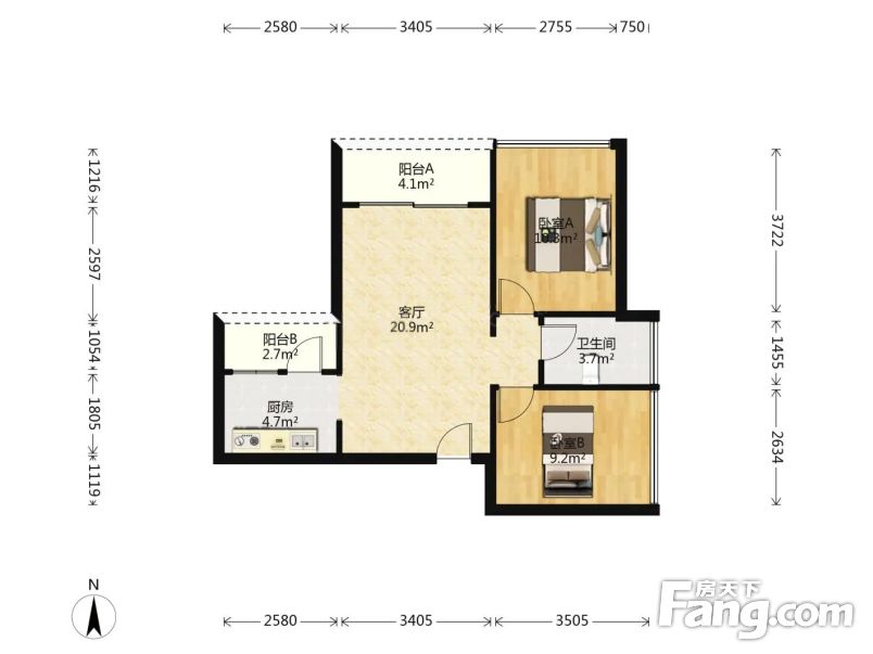 新时代家园精装户型方正实用
