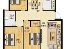南北通透 三林世博家园 3室2厅
