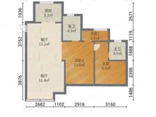 保亿未来风景里3室2厅2卫南朝向135.0万元/套出售