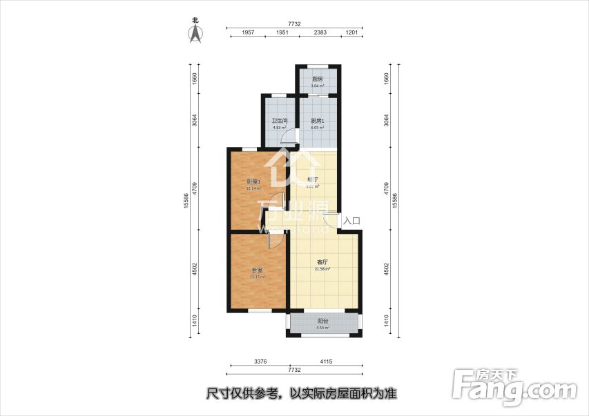 福泽园两室三楼出售位置好出行购物方便