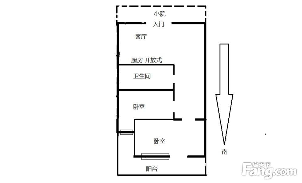 南北通透龙湖长城源著2室1厅精装修