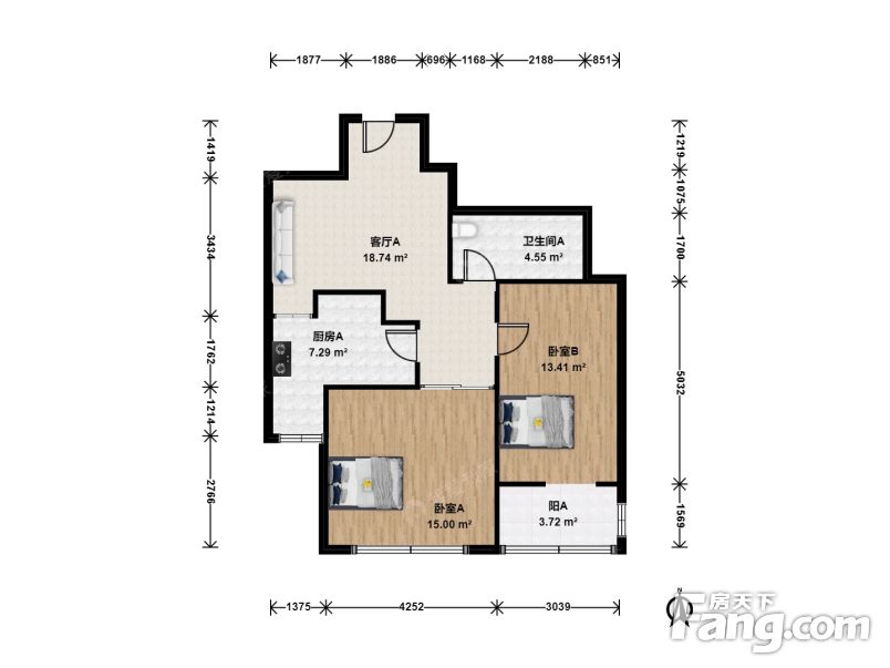 回龙观朱辛庄冠芳园双南向电梯两居万达广场地铁朱辛庄站