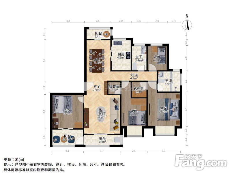 姑苏胥江仁恒公园世纪4室2厅