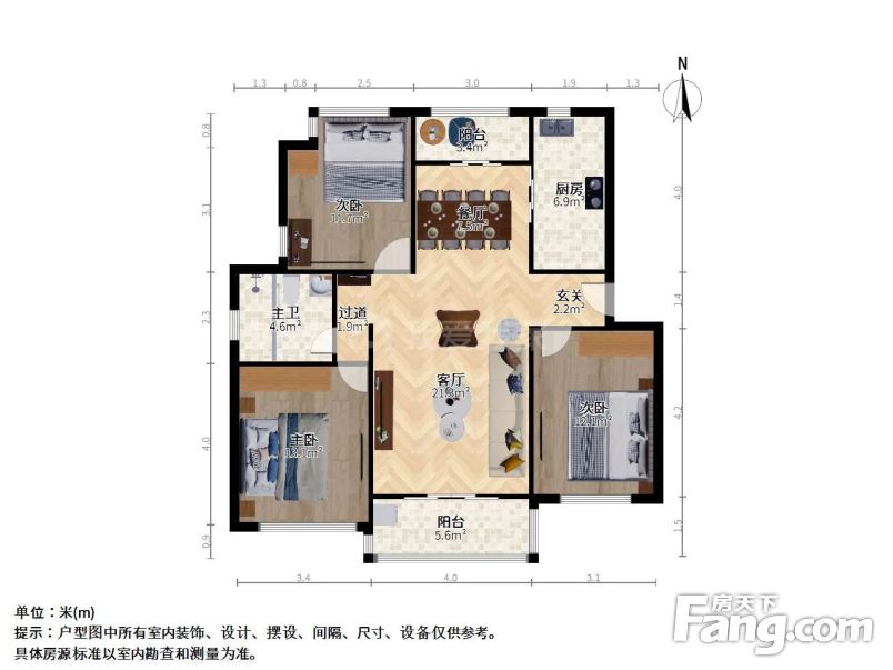 高新虎丘浒墅关经济技术开发区理想家园3室2厅