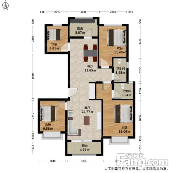 锦绣华府低总价满二无增值税改善4居采光无挡