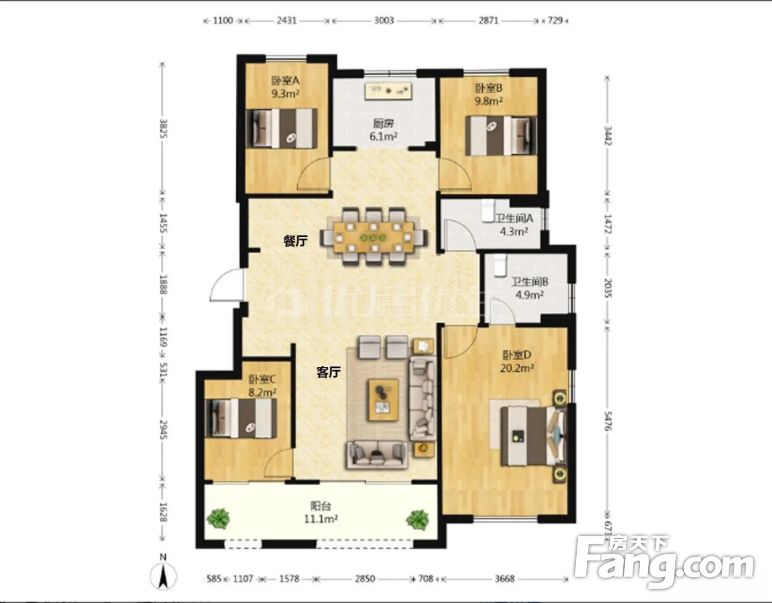 度假旁九夏云水花园洋房顶楼带阁楼带车位