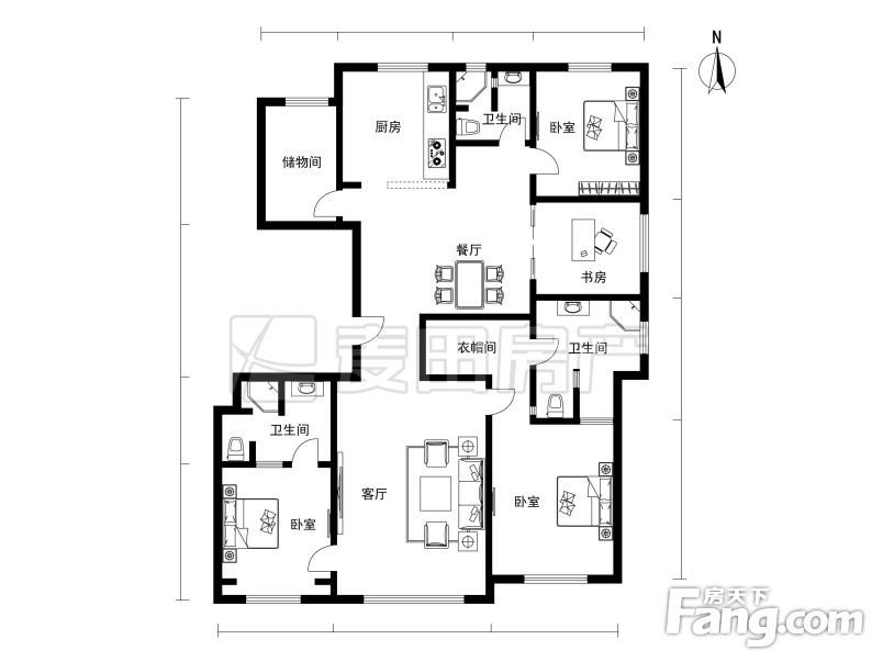 亦庄金茂府 5室 东南 豪华装修,北京大兴亦庄亦庄金茂府二手房 五室