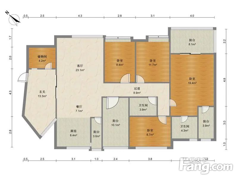 只收5千中介费龙园8号4房2厅含产权车拎包入住真实有效