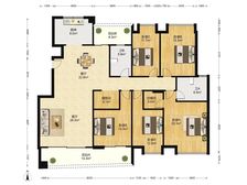 真实房源,翡翠园二区,毛坯大5房,一梯两户,南北通透