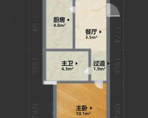 云水湾1室1厅1卫南朝向125.0万元/套出售