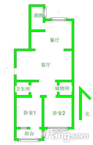 南北通透福泰温泉公寓2室2厅