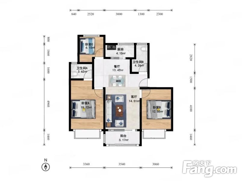 未来科技城映月台多层电梯洋房三开间朝南南北通透诚售