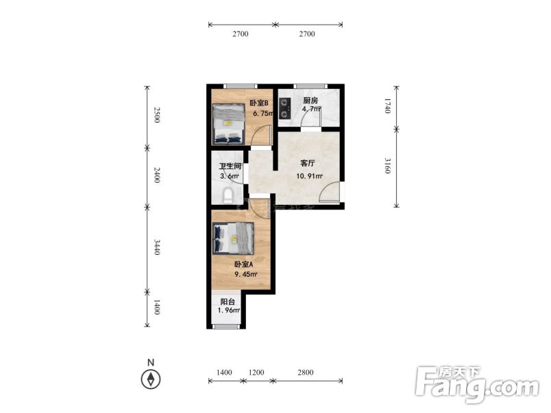 丰台区右安门外亚林西居住区2室1厅