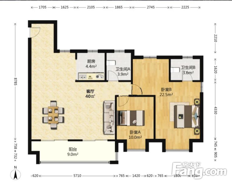 南北通透西子曼城4室2厅,合肥高新蜀山新产业园西子曼城二手房 四室
