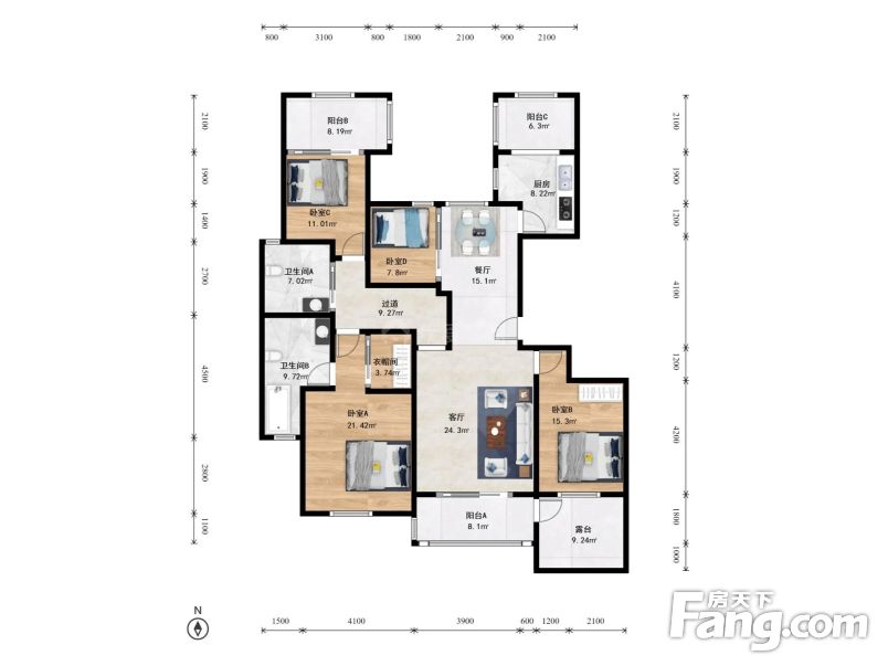 桥西双文澜教育配套精品大平层改善户型位置好送露台