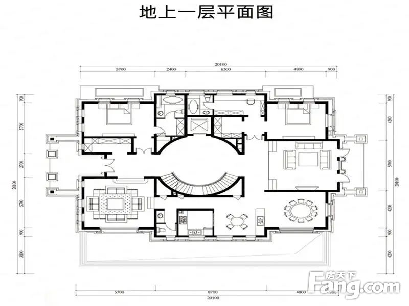 金科天玺6室4厅独栋别墅毛坯房