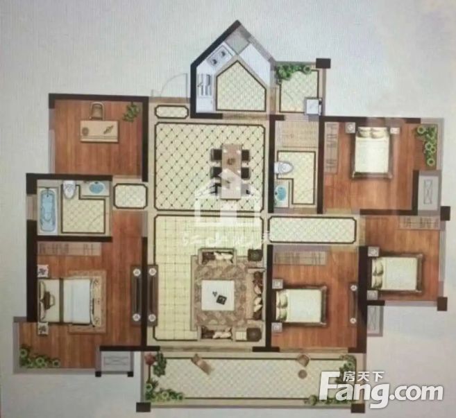 万达茂御峰国际4房2厅119万