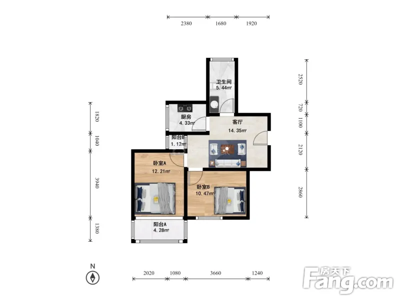 北京贡院六号户型图图片