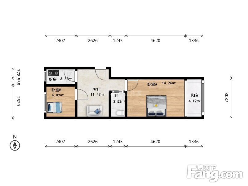 地铁沿线安慧里五区东西通透高楼层通透户型满五年