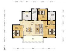 22年次新小区,仁恒五代水系产品,横厅设计,未曾入住