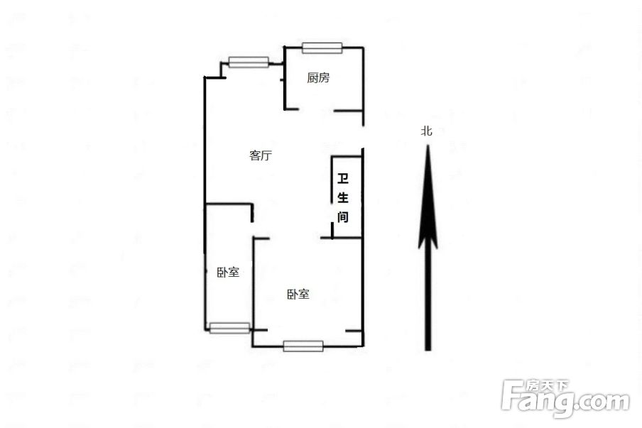 南北通透长安小区2室1厅