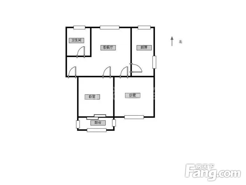 玉带公寓73平精装两室南北通透北郊空置玉带路旁