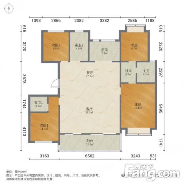 信达公园里二期户型图图片